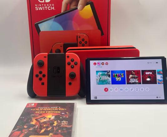 Nintendo Switch OLED Mario Edition + Minecraft