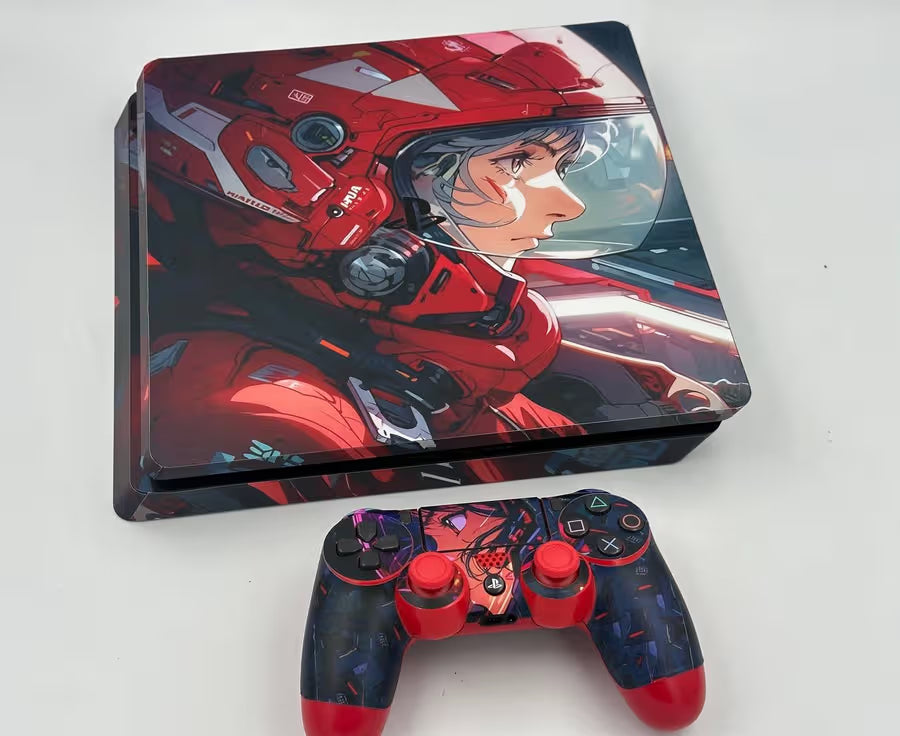 PS4 Slim Custom Anime Themed Edition + Controller