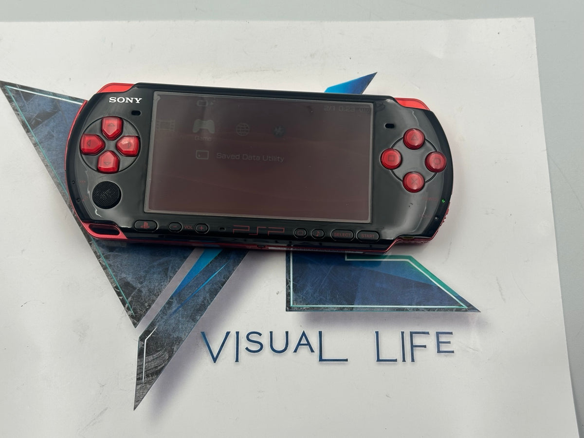 PSP 3000 Red &amp; Black 128GB 100+ Games