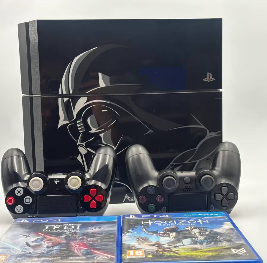 PS4 Darth Vader Star Wars Limited Edition 2 Controllers + 2 Games Firmware 11.00