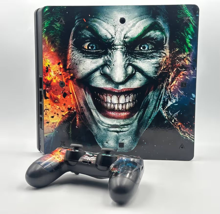 PS4 Slim Custom Joker Edition + Matching Controller