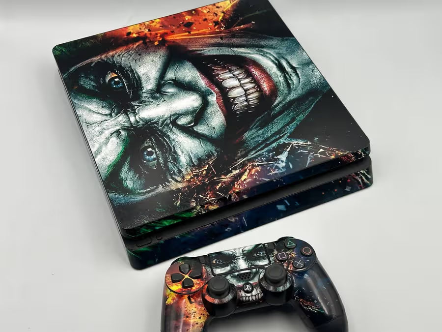 PS4 Slim Custom Joker Edition + Matching Controller