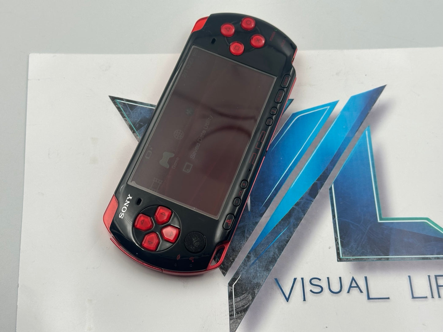PSP 3000 Red &amp; Black 128GB 100+ Games