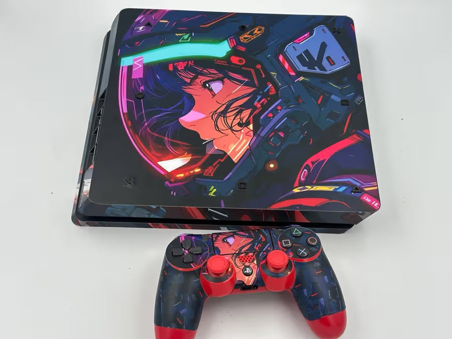 PS4 Slim Custom Anime Themed Edition + Controller