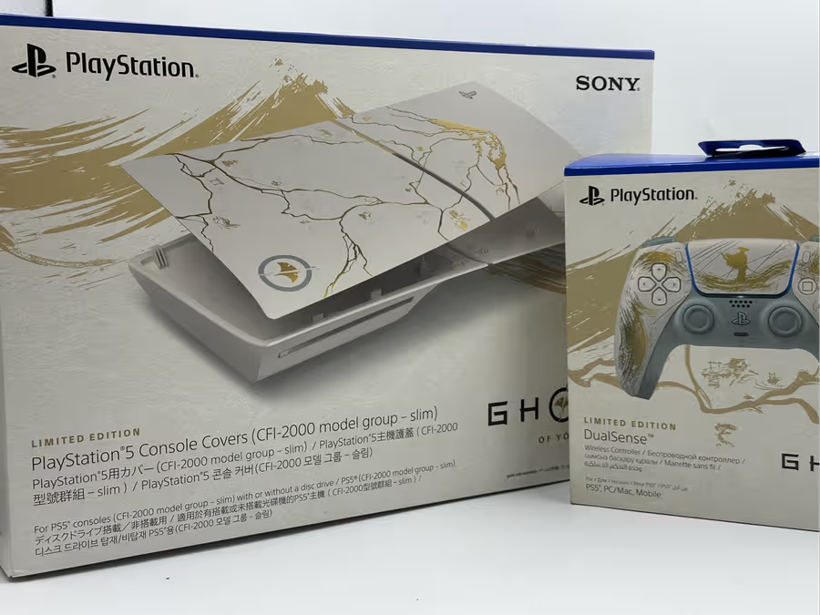 Ghost of Yōtei Limited Edition Plates for PlayStation 5 Slim + DualSense Controller