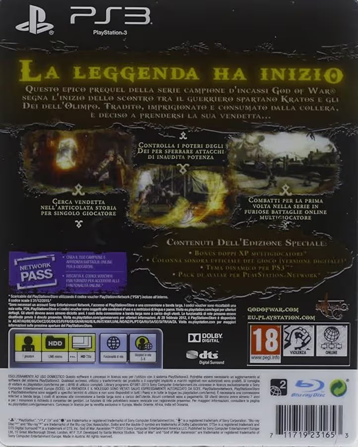 God of War: Ascension Special Edition (PS3)